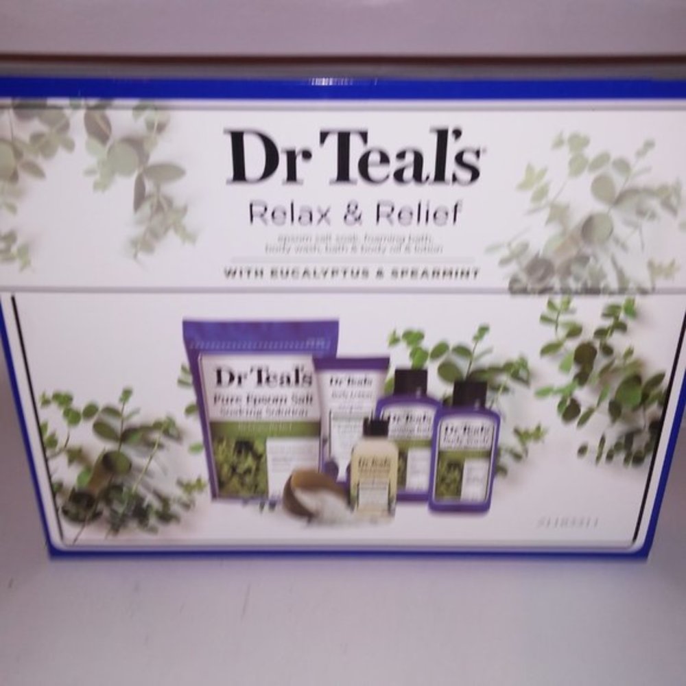 Dr Teal's Sooth & Sleep Bath Gift‎ Set 5 Piece Eucalyptus & Spearmint Epson Salt - Picture 7 of 7